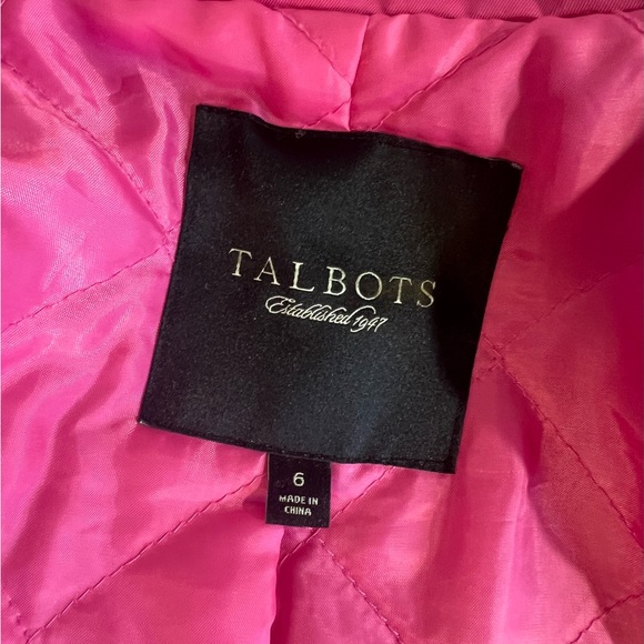 Talbots jacket pink polyester size 6 - Picture 2 of 9